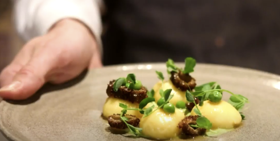 Photo of a dish on a plate held by someone